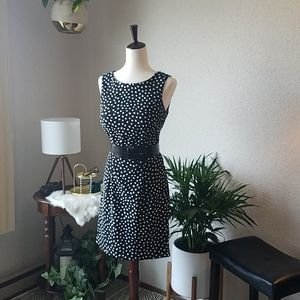 AGBDress black polka dot sheath dress sz 6